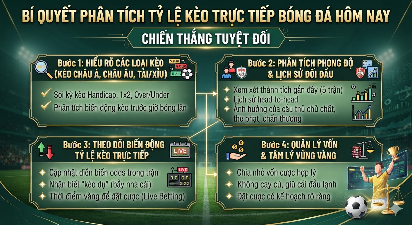 tỷ lệ kèo trực tiếp bóng đá hôm nay